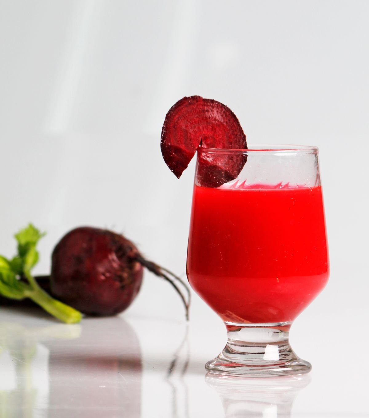 A glass of beetroot juice